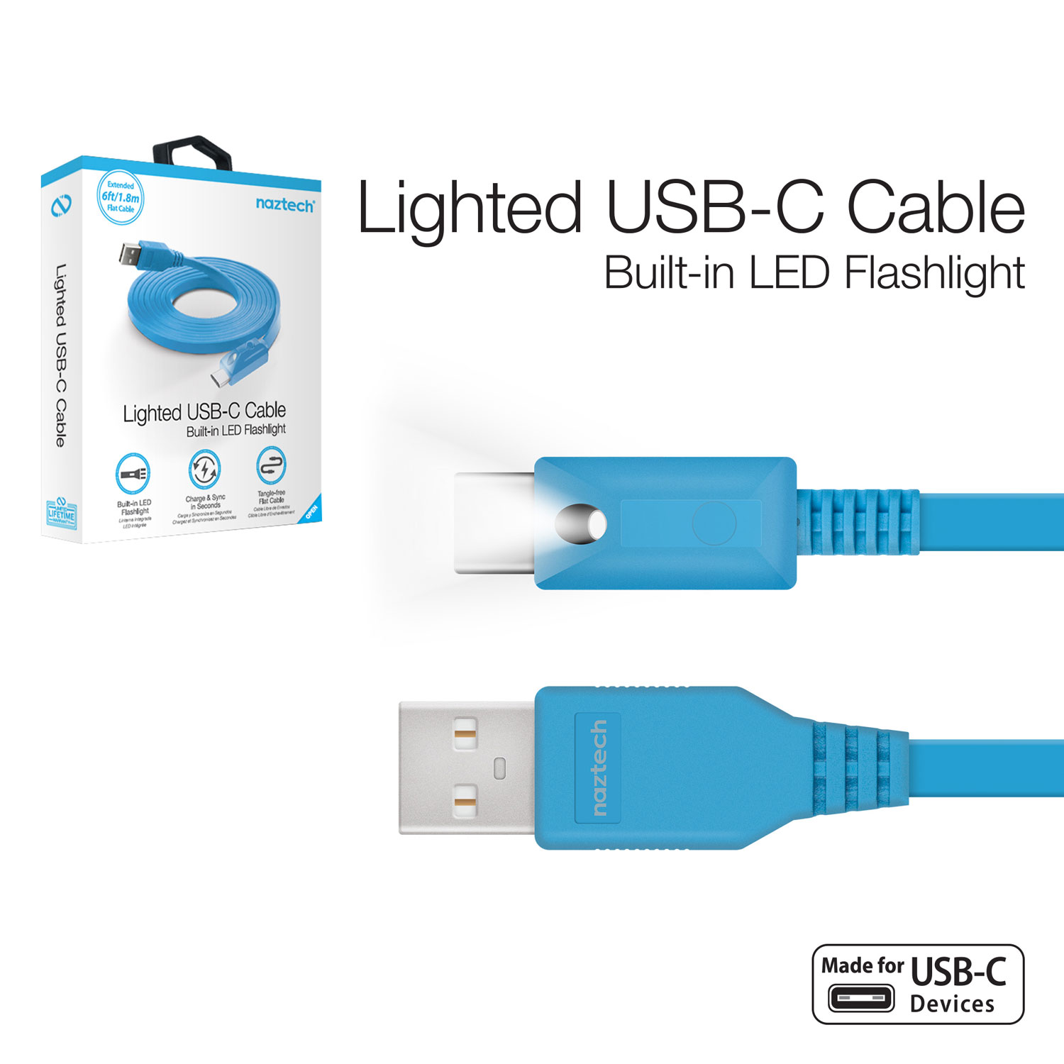 6ft Lighted USB-C Cable