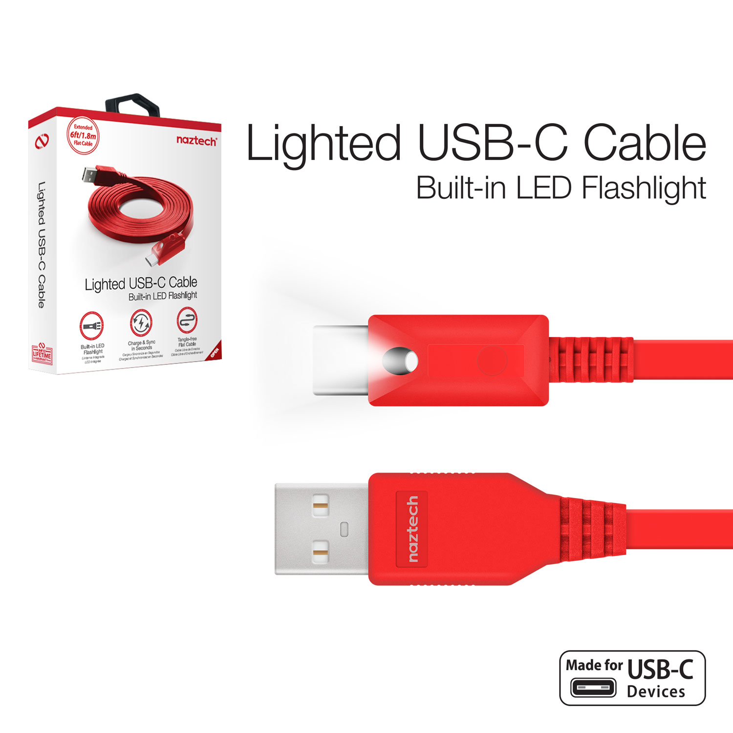 6ft Lighted USB-C Cable