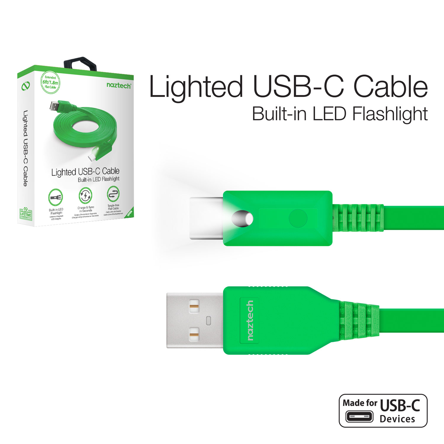 6ft Lighted USB-C Cable