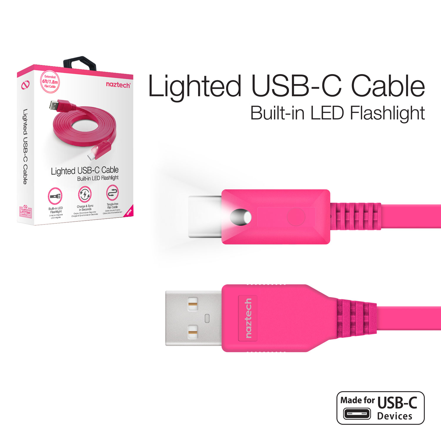 6ft Lighted USB-C Cable