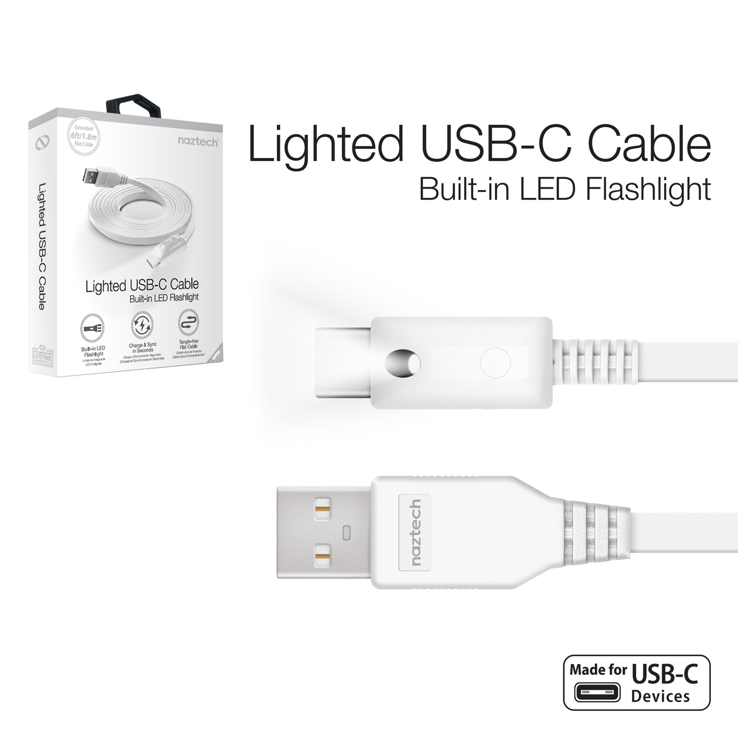 6ft Lighted USB-C Cable
