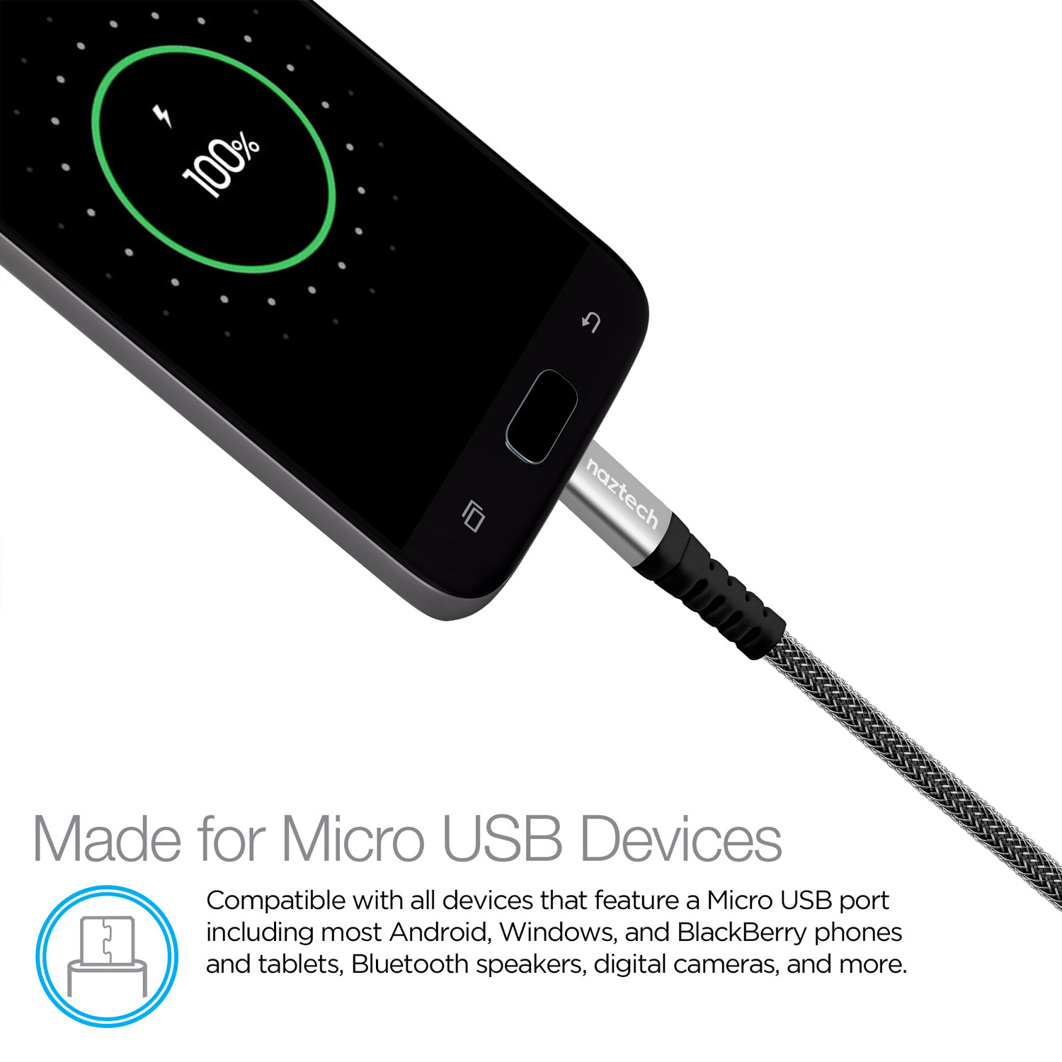 Braided Micro USB Charge & Sync Cable