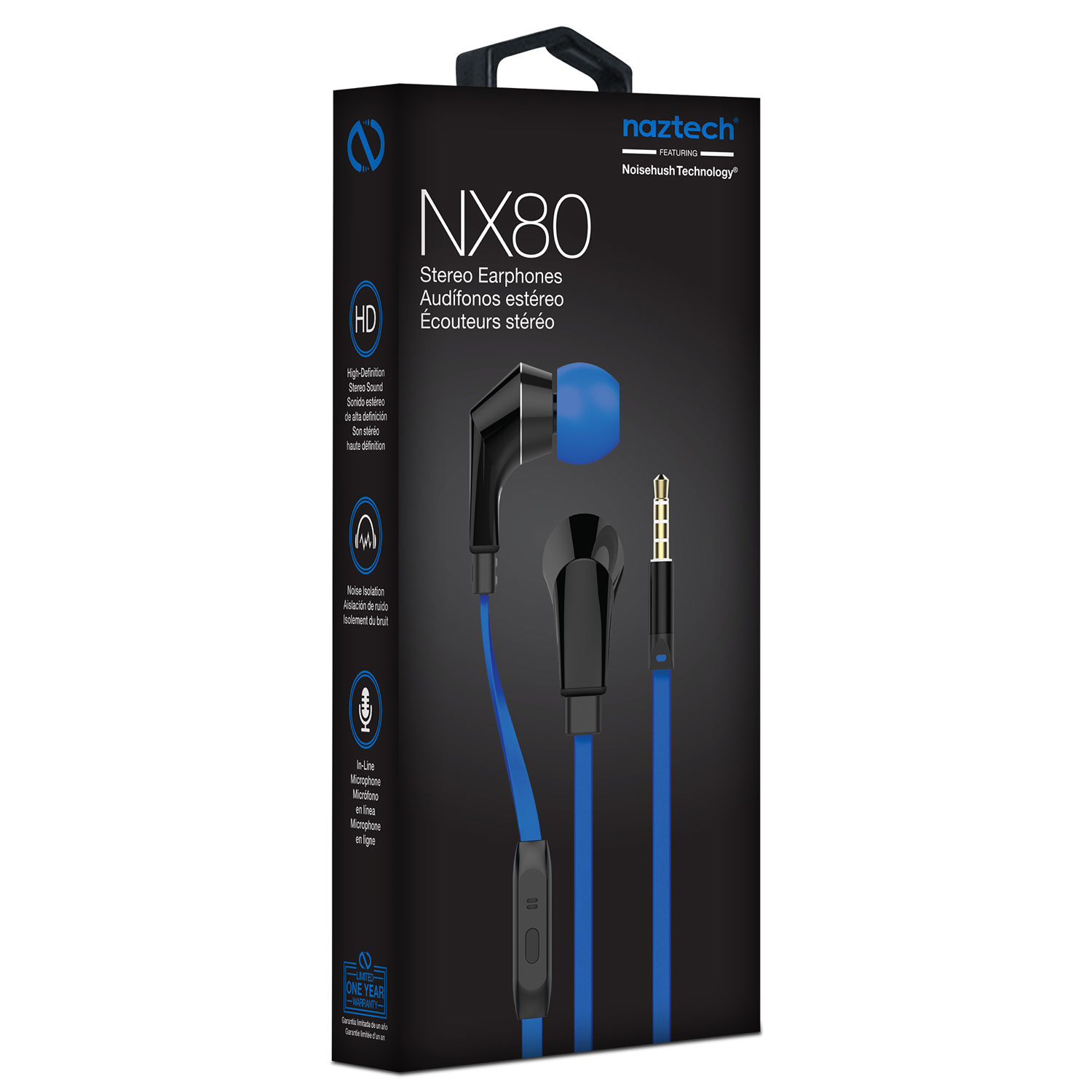 NoiseHush NX80 Stereo 3.5mm Earbuds