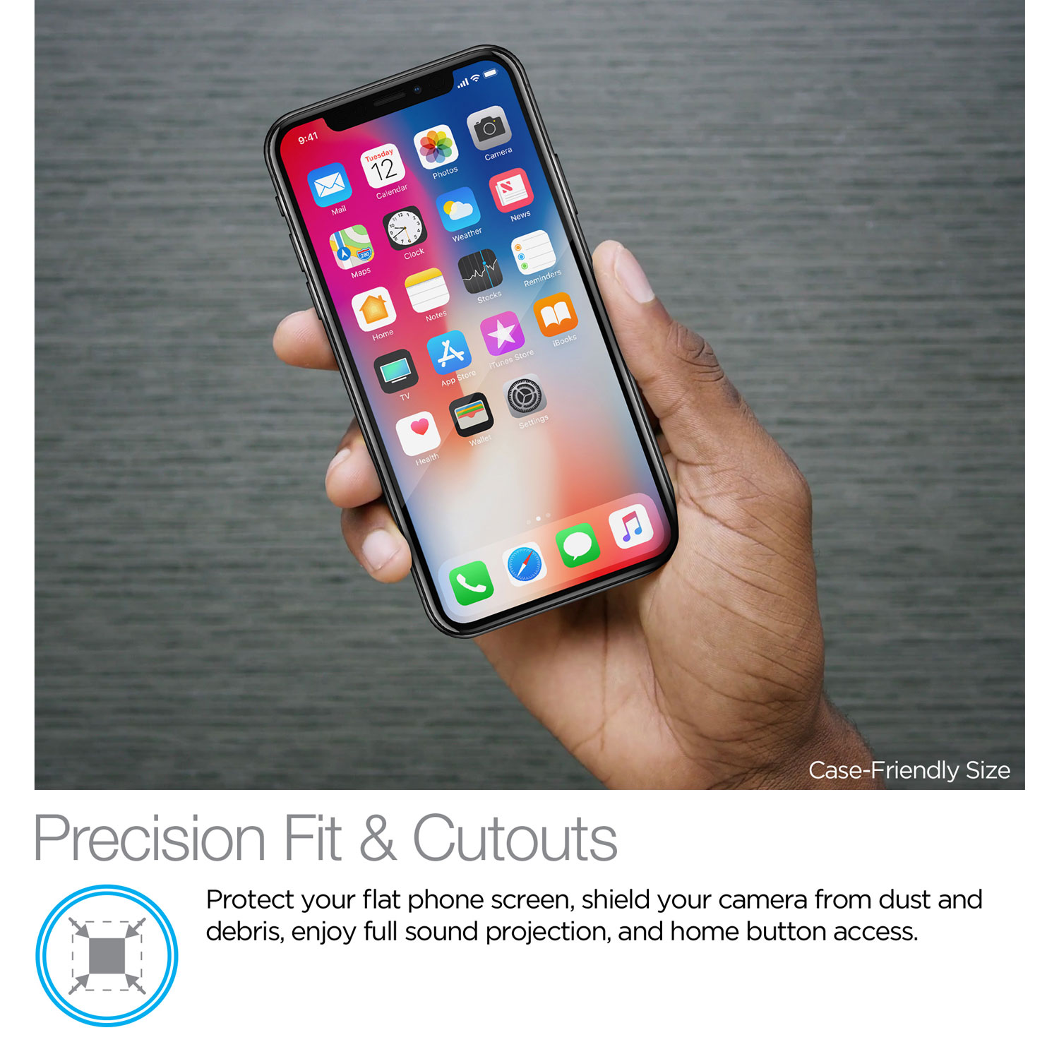 iPhone X Premium HD 3D Tempered Glass