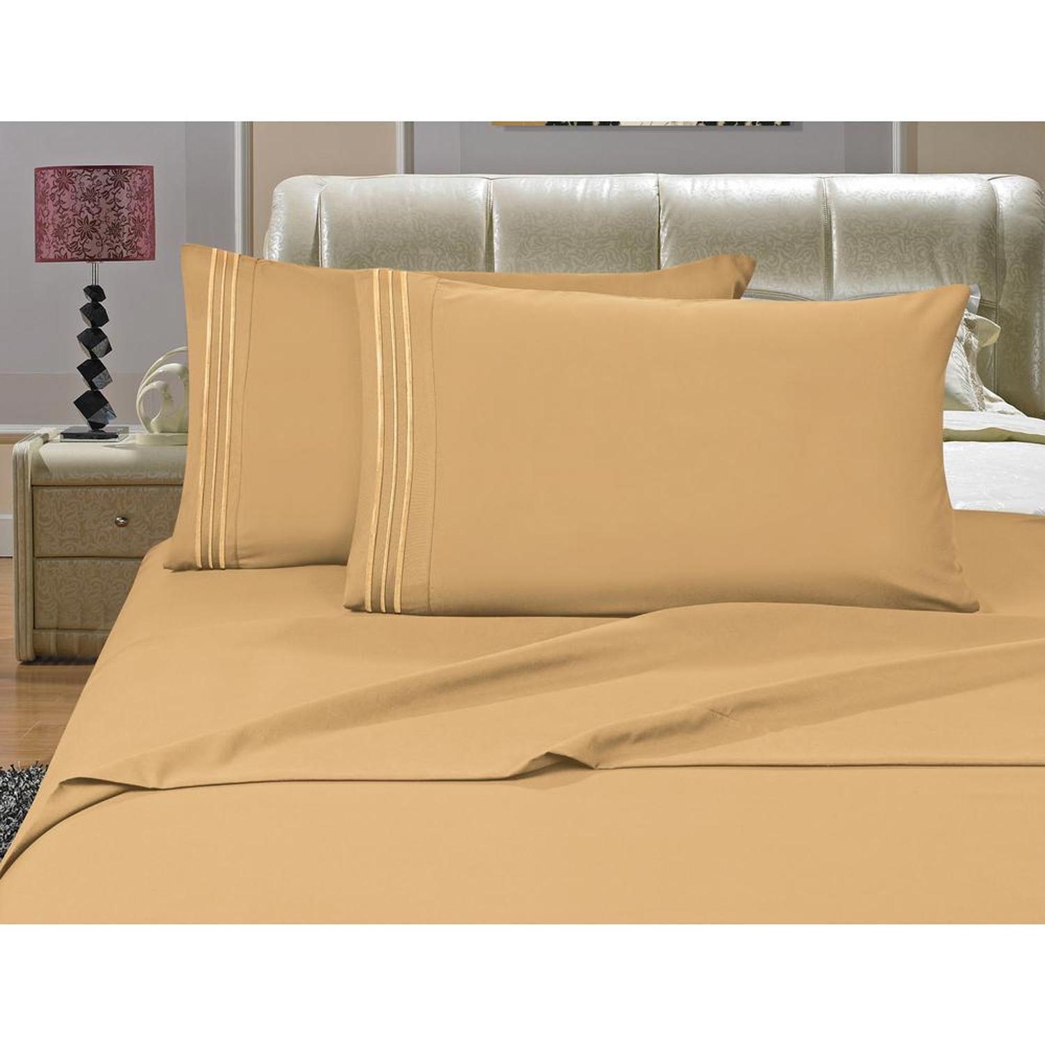 Elegant Comfort 1500 Thread Count 4 pcs Bed Sheet Set, Deep Pocket Up to 16" 