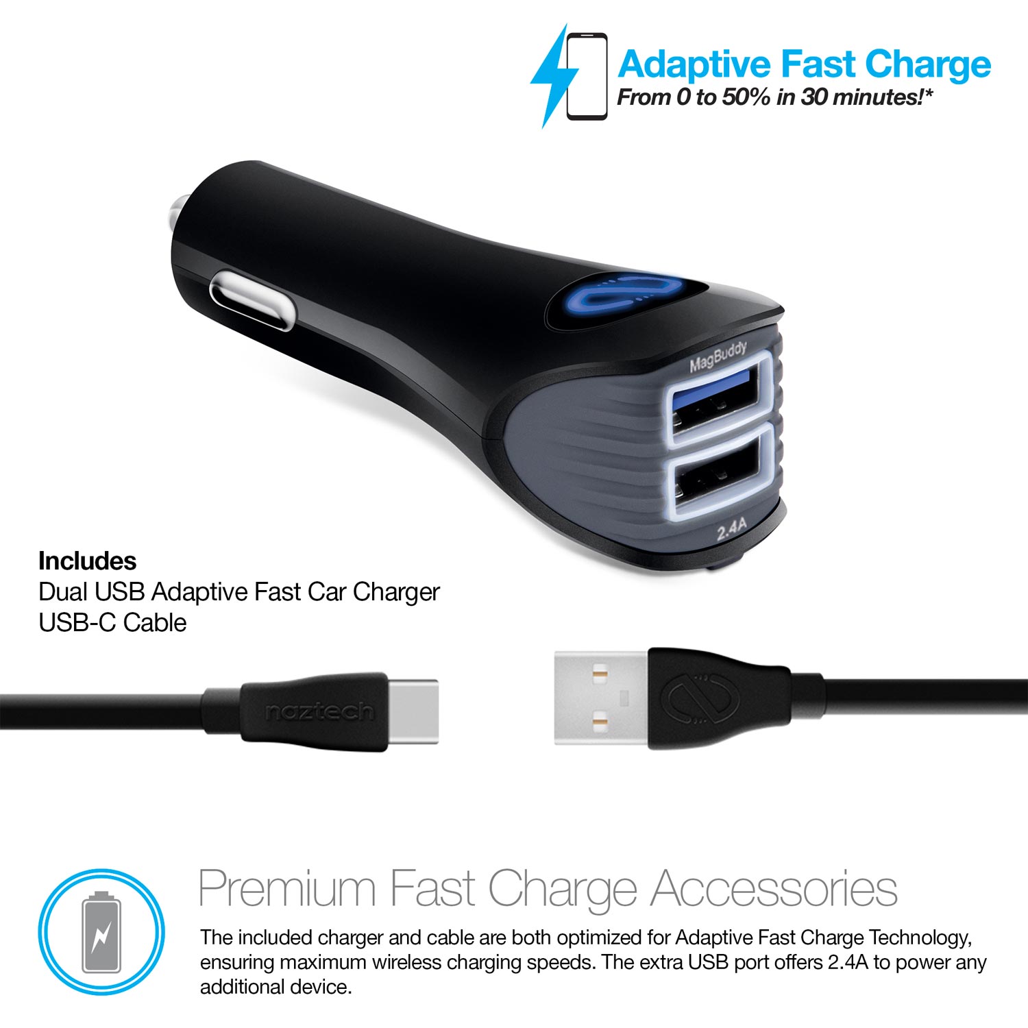 Wireless Charge Anywhere + Mount magbuddy