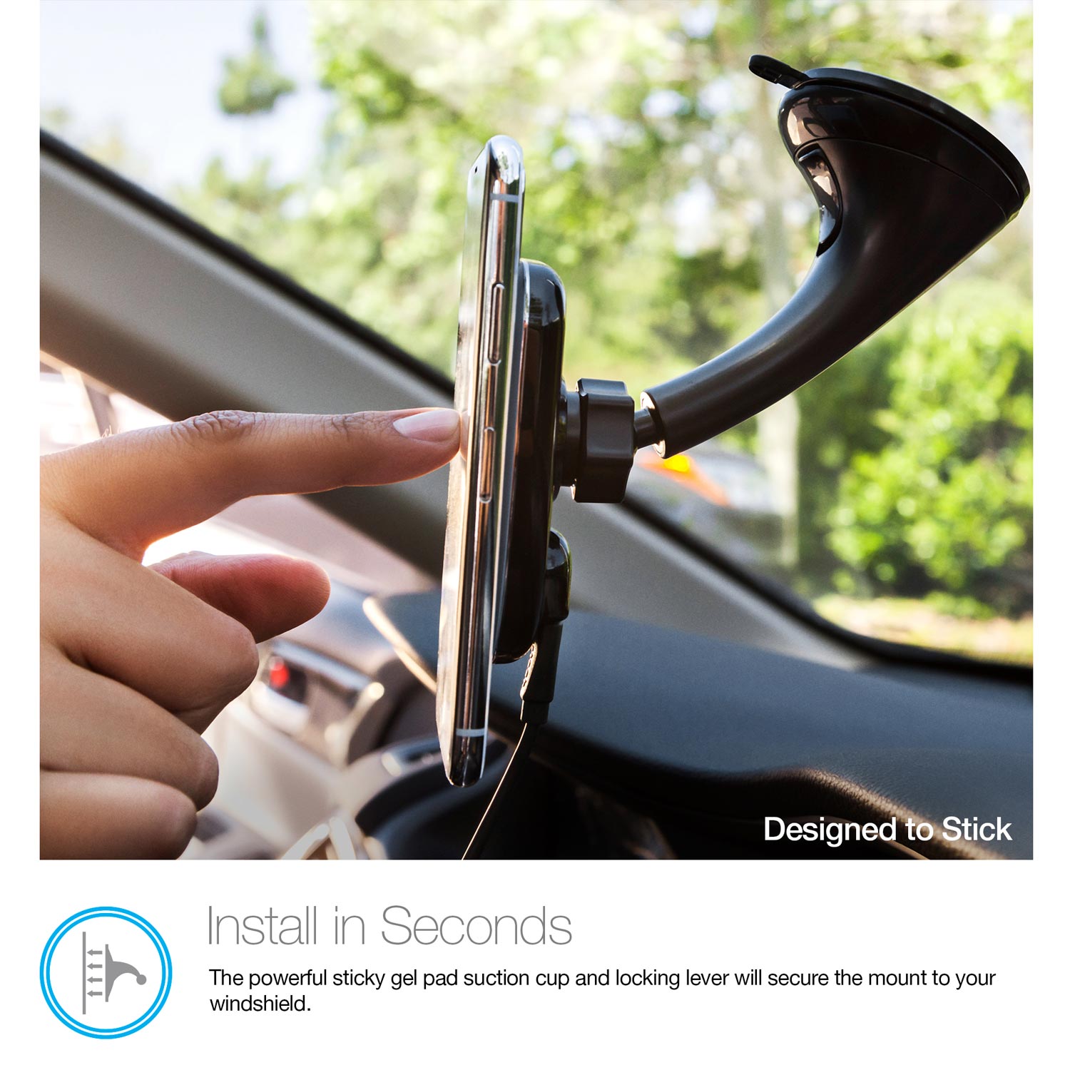 Wireless Charge Windshield Mount