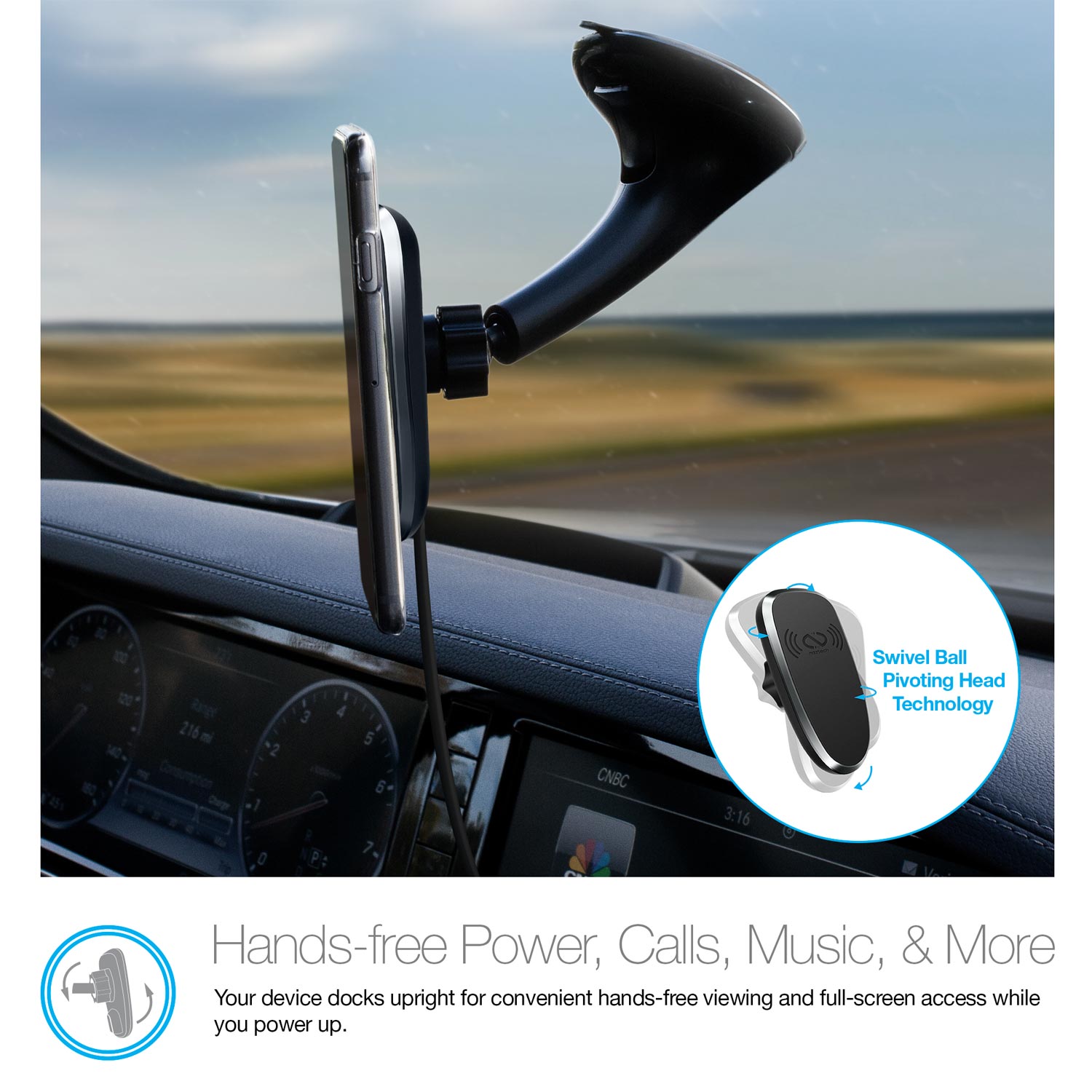 Wireless Charge Windshield Mount
