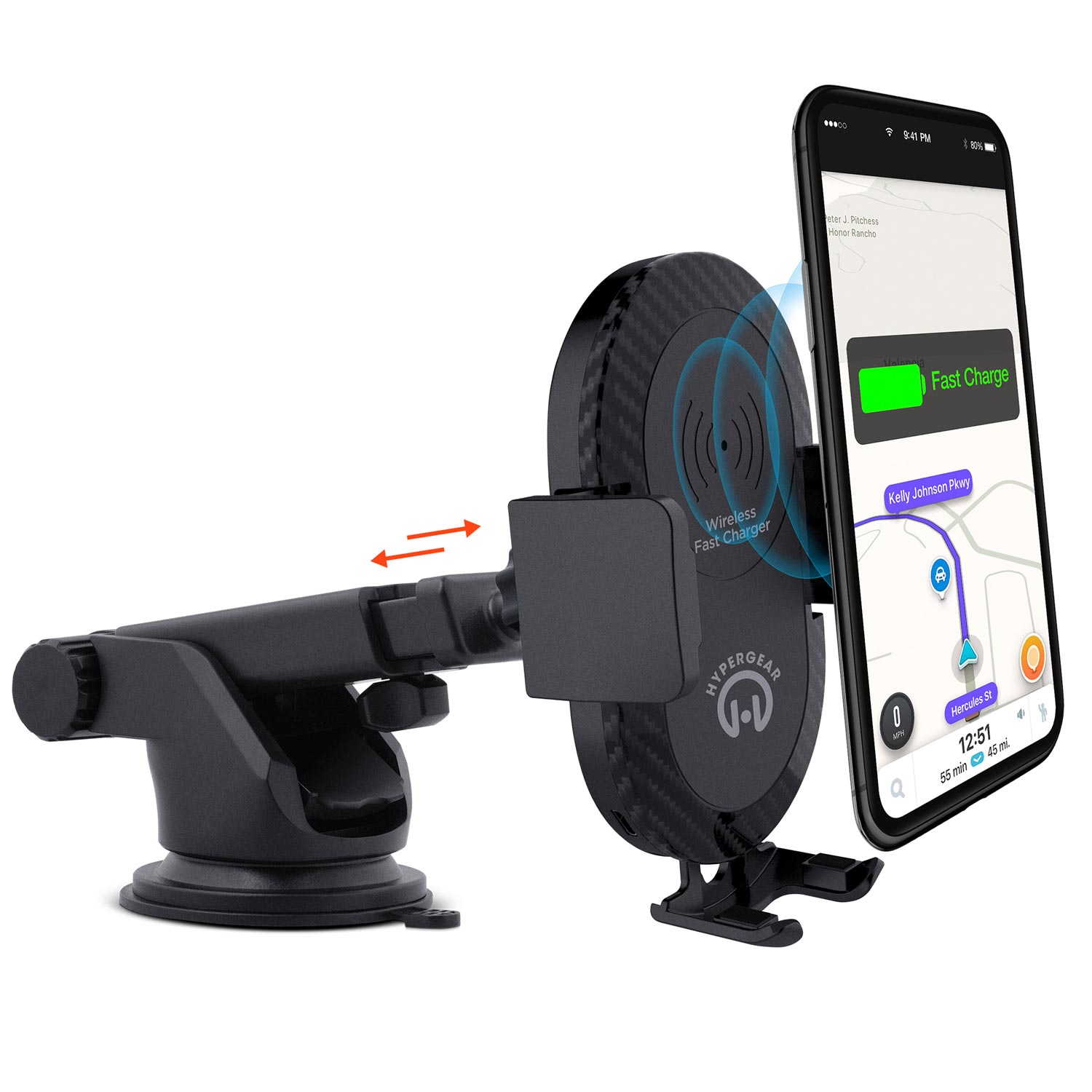 Wireless Fast Charging 10W Telescopic Mount