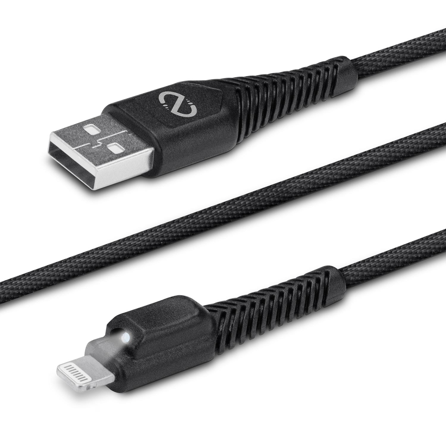 Rugged LED MFI USB Charge/Sync Cable 4ft