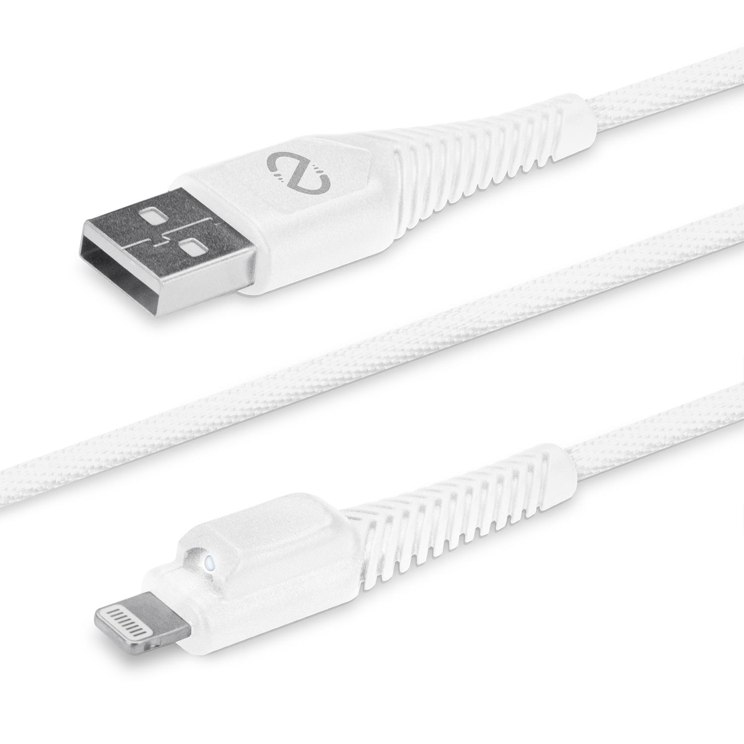 Rugged LED MFI USB Charge/Sync Cable 4ft