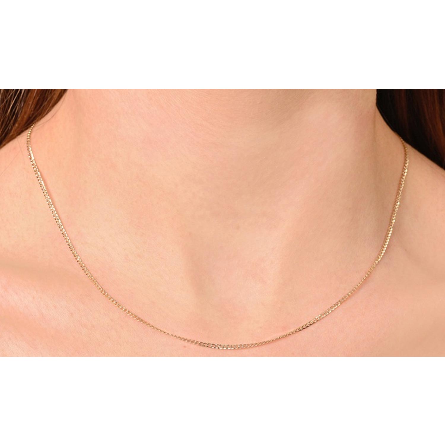 2MM Solid Gold Italian Cuban Chain Necklace in 10K Solid Gold