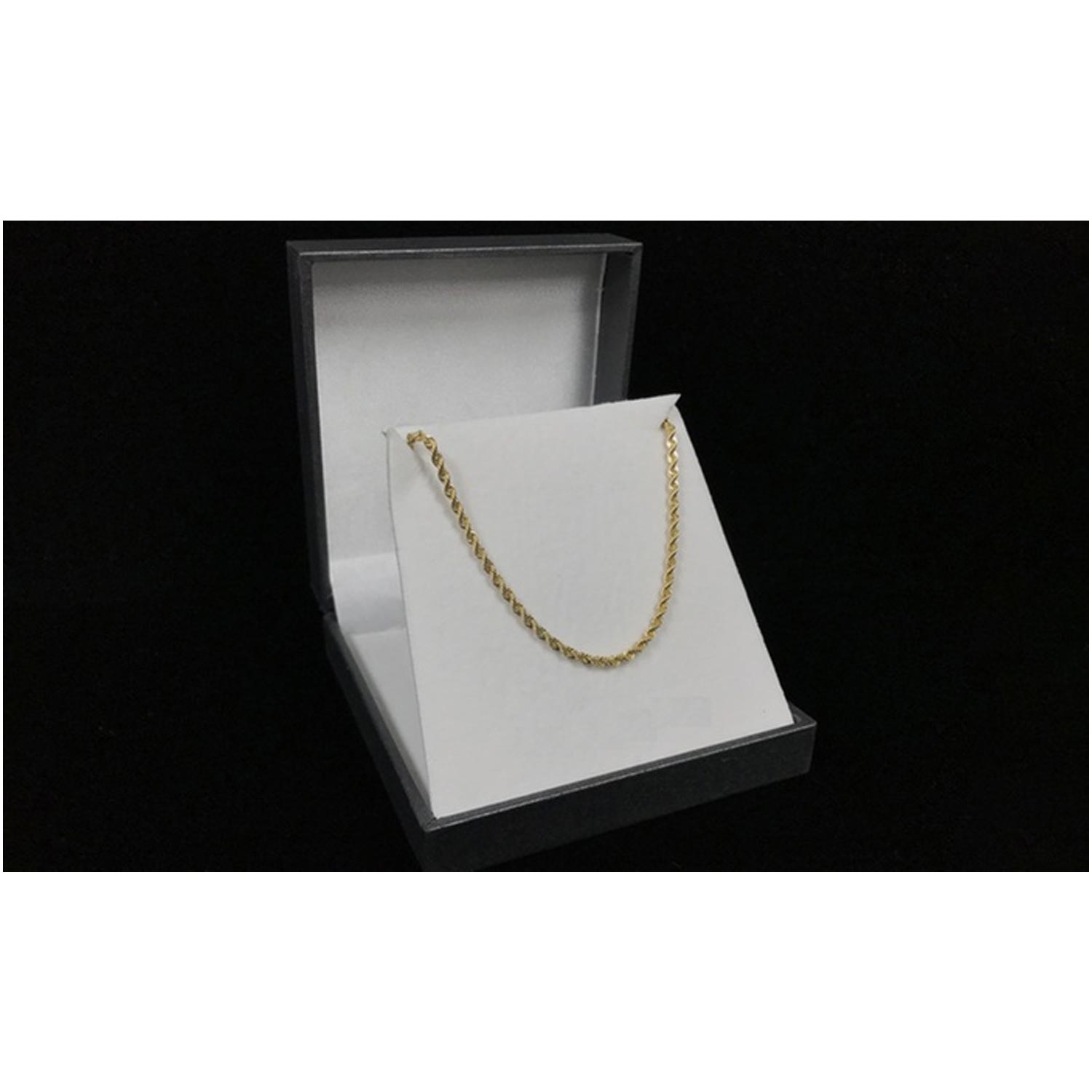 2MM Diamond-cut Rope Chain Necklace in 10K Solid Gold