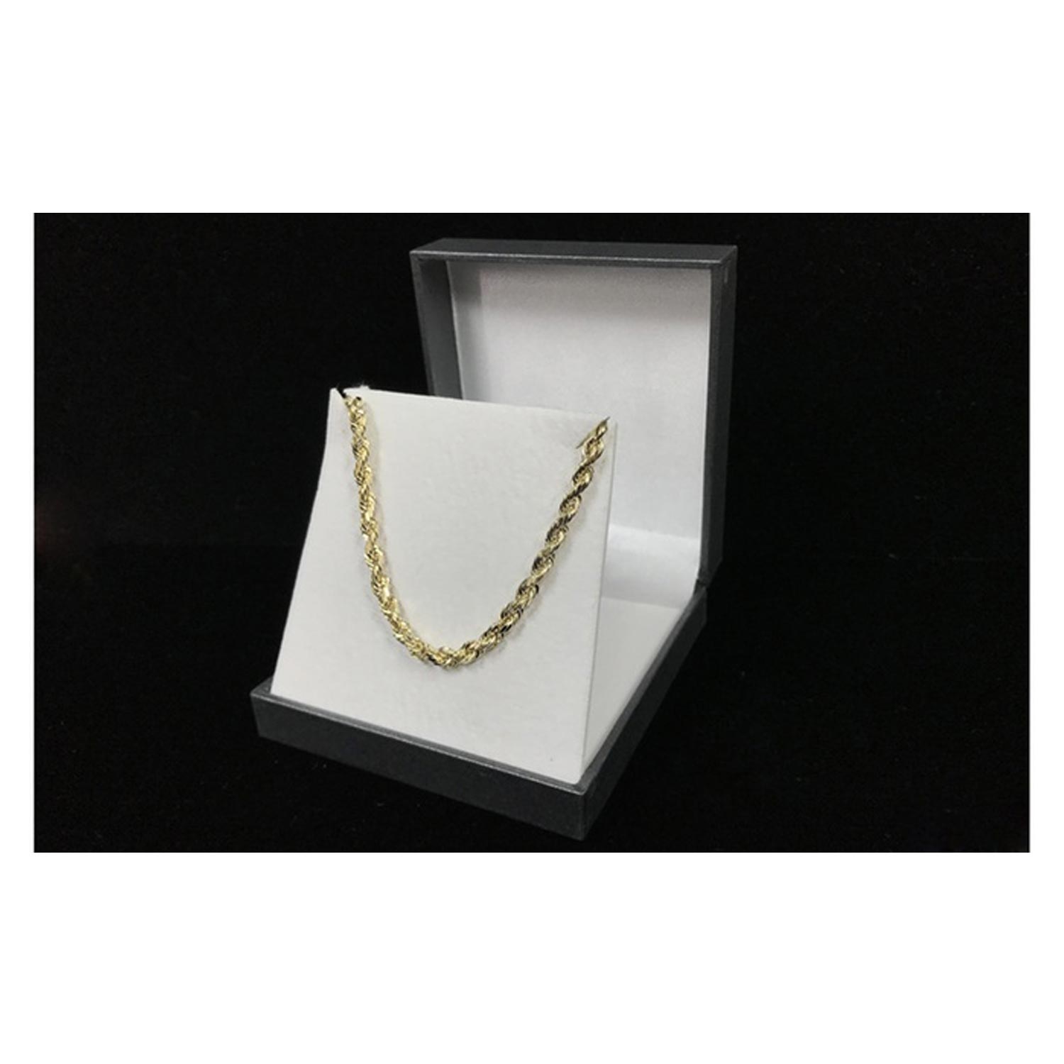 4MM Diamond-cut Rope Chain Necklace in 10K Solid Gold