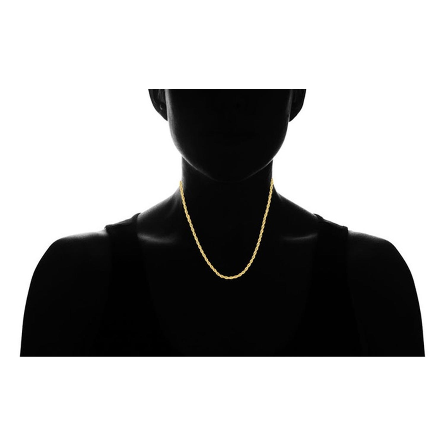 4MM Diamond-cut Rope Chain Necklace in 10K Solid Gold