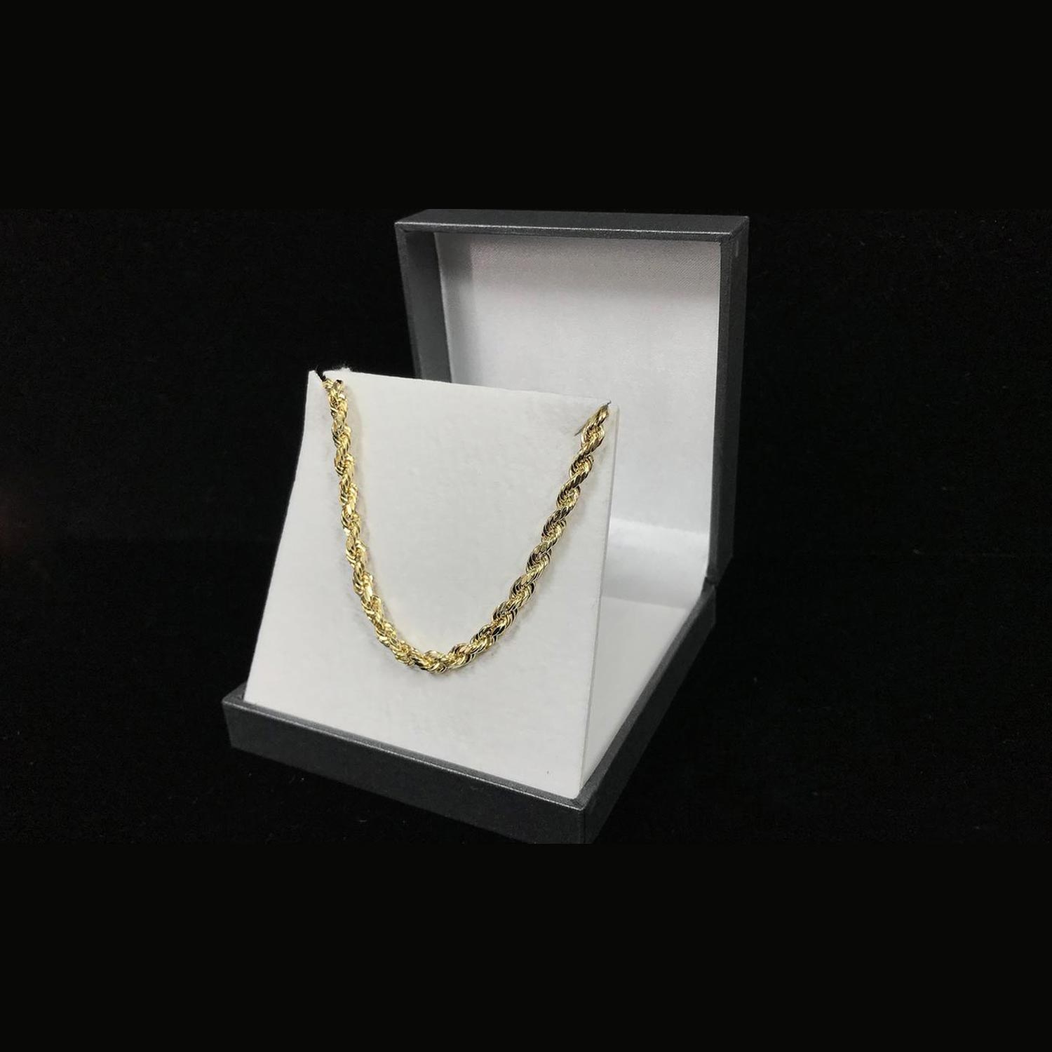 Italian 10K Gold 4MM Rope Chain Necklace