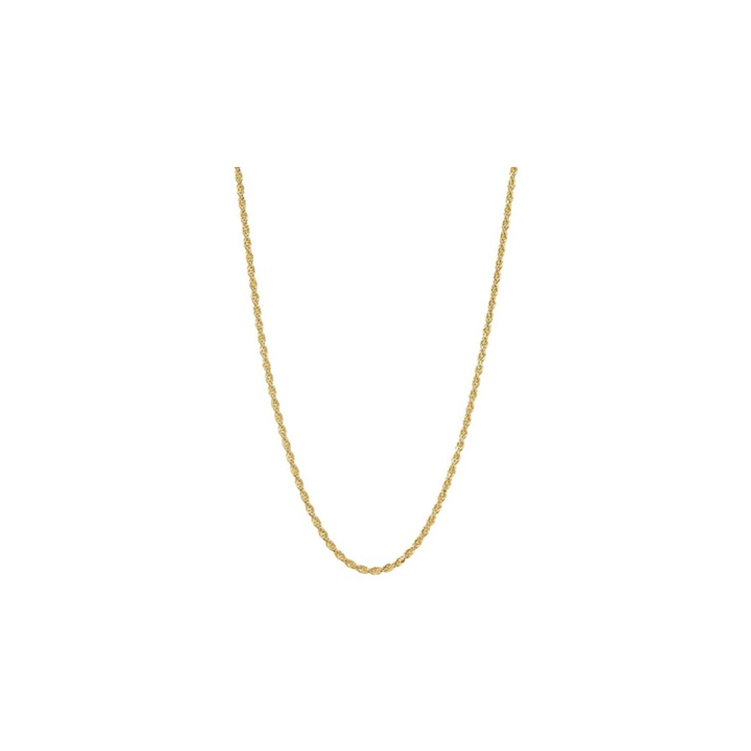 14K Gold 1.5mm Twisted Rope Chain Necklace