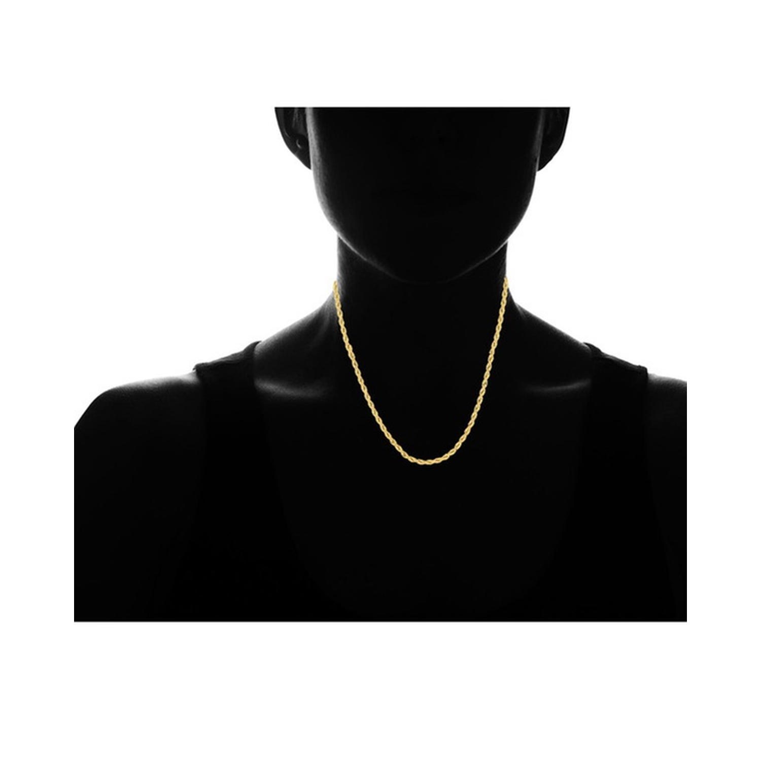 Men's 4MM Diamond-cut Rope Chain Necklace in 14K Solid