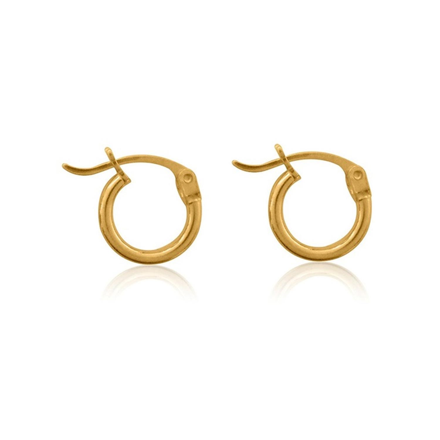 14K Solid gold 1.5MM Hoop Earring