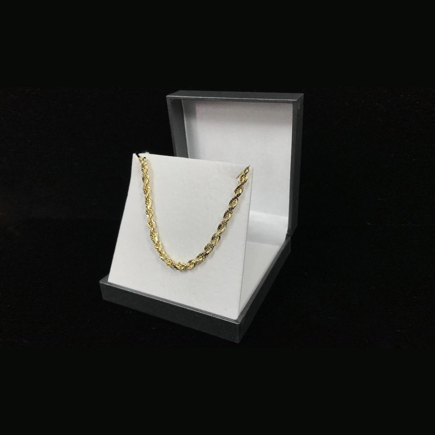 Italian 14K Gold  4MM Rope  Chain Necklace