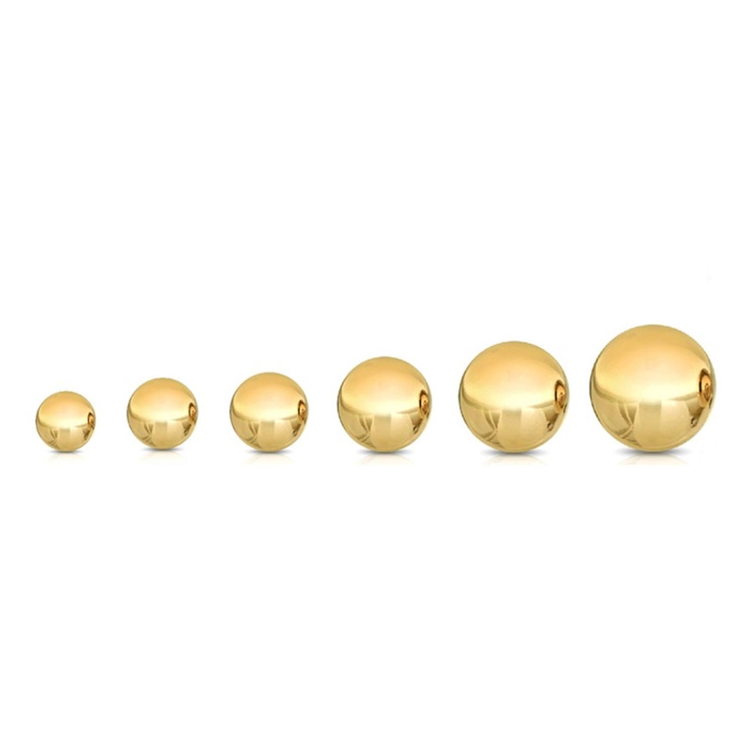 Solid 14K Gold Ball Studs