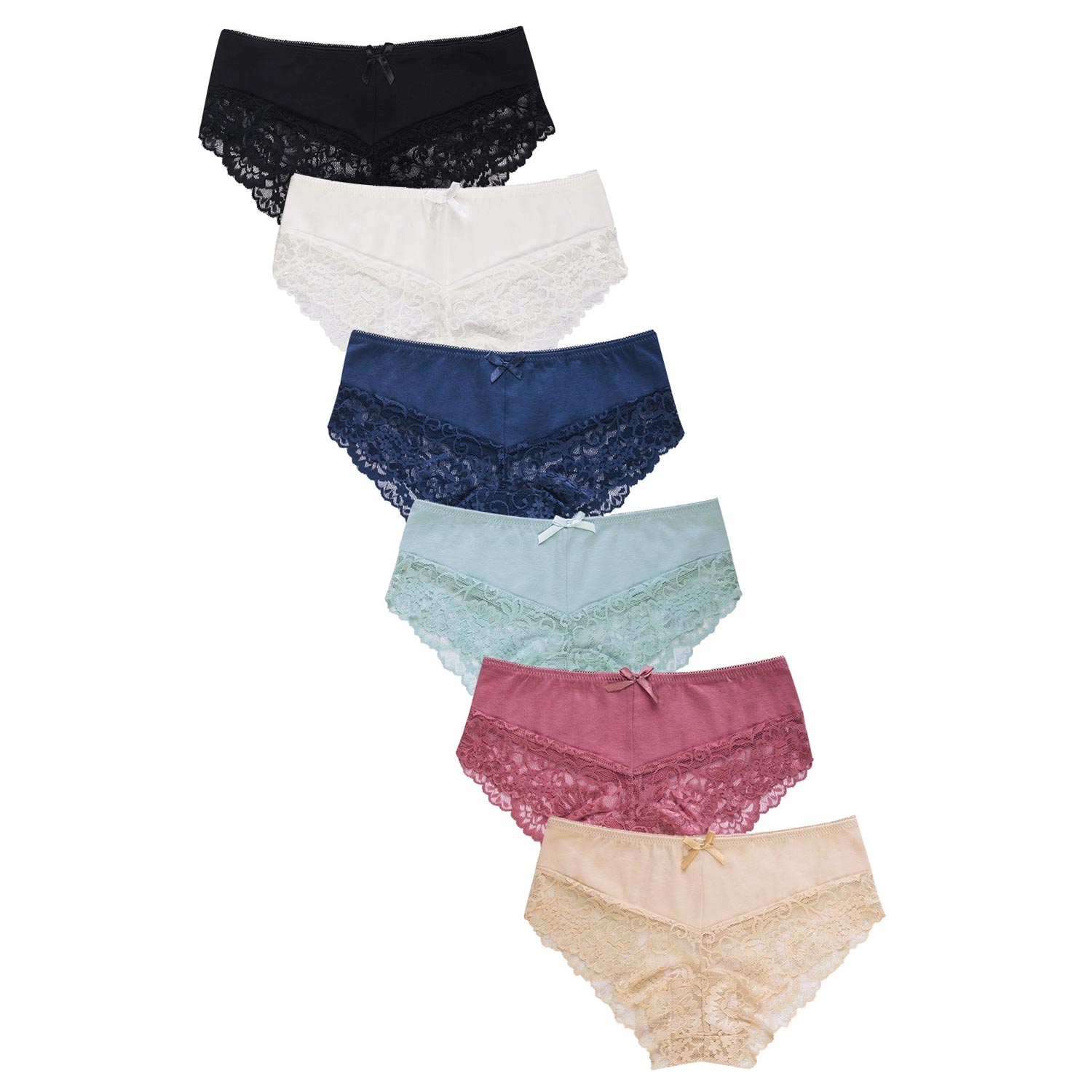 12 Pack Mamia Ladies Cotton Bikini Panty