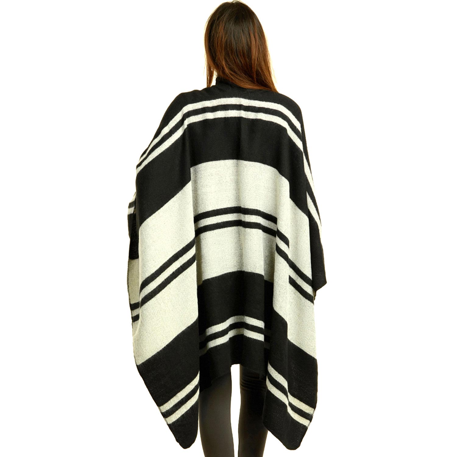 Not Active Ladies Striped Poncho 