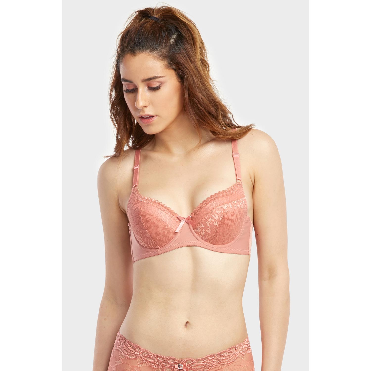 Ladies Full Cup Lace DD Cup Bra - 6 Pack