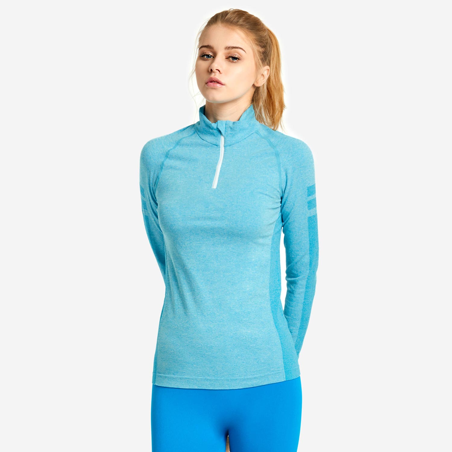 Buy One Get One Free Ladies 1/4 Zip Active Pullover Heather