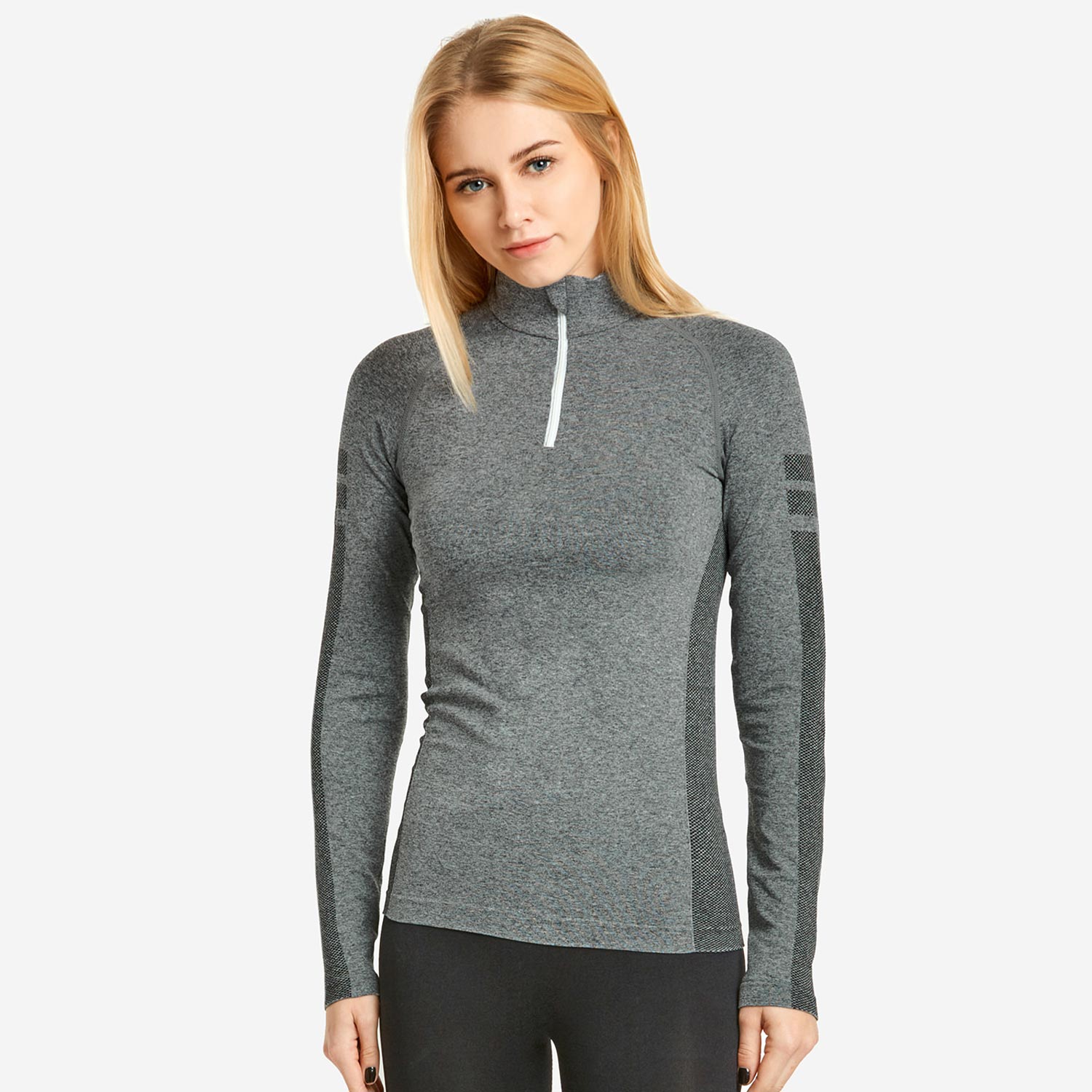 Buy One Get One Free Ladies 1/4 Zip Active Pullover Heather