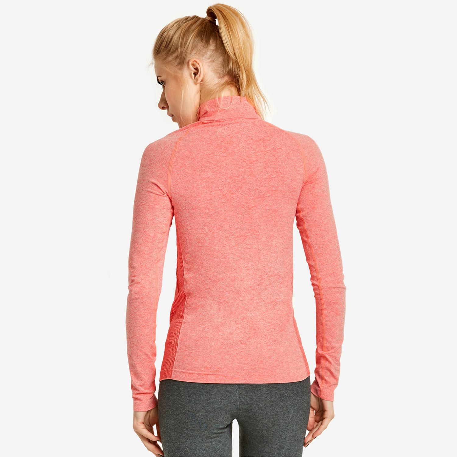 Buy One Get One Free Ladies 1/4 Zip Active Pullover Heather