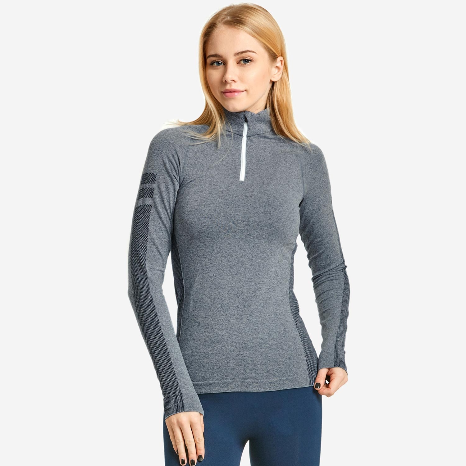 Buy One Get One Free Ladies 1/4 Zip Active Pullover Heather