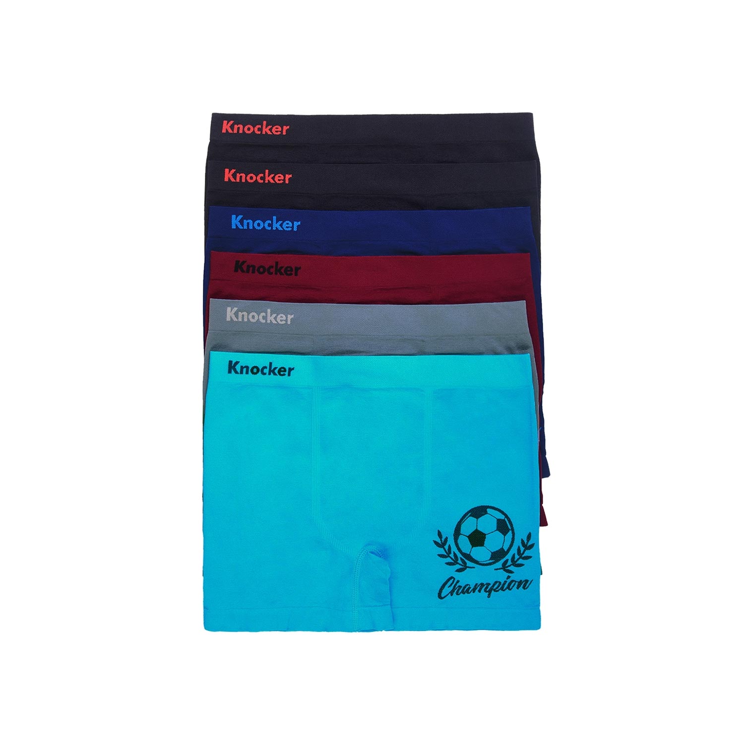 6 Pack Knocker Men's Seamless Boxer Briefs