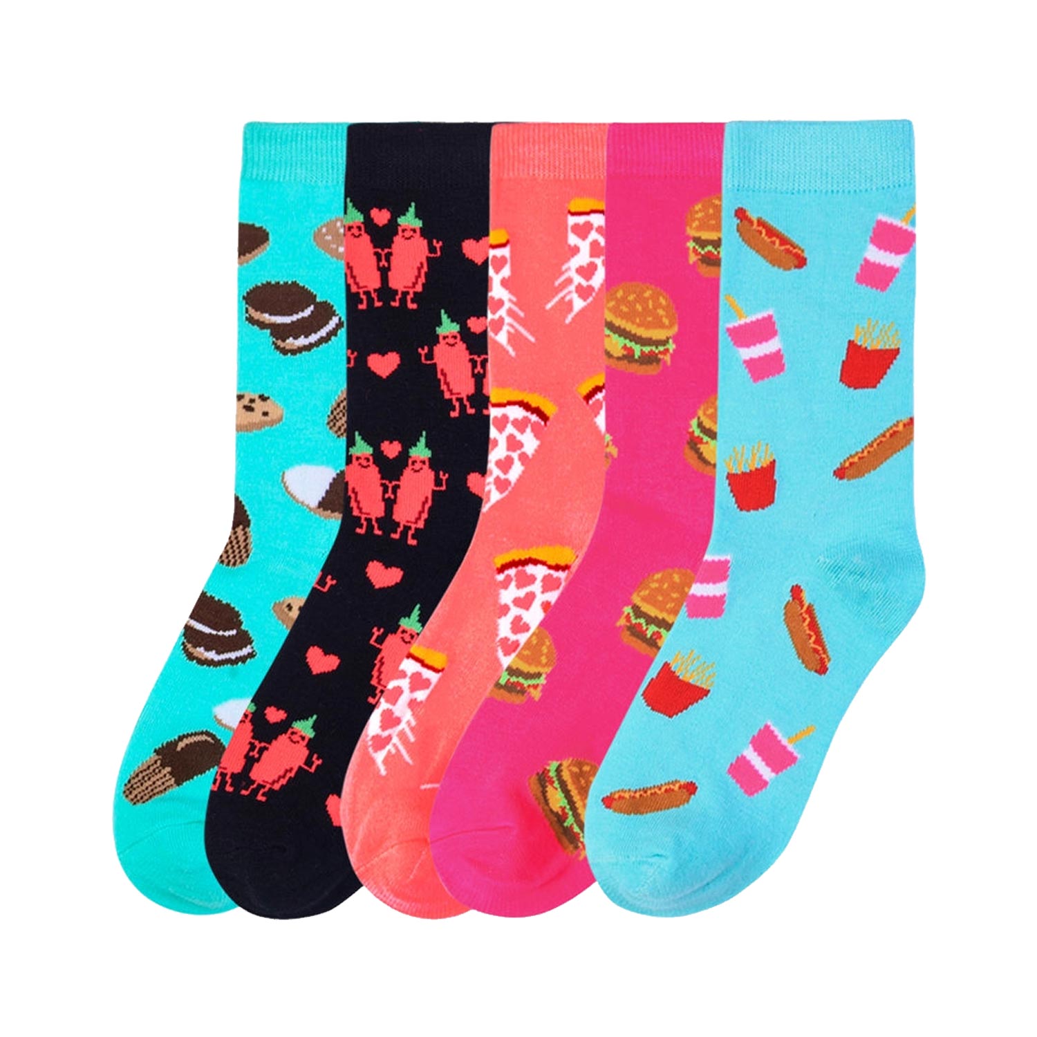 10 Pairs ET TU Women's Novelty Crew Socks