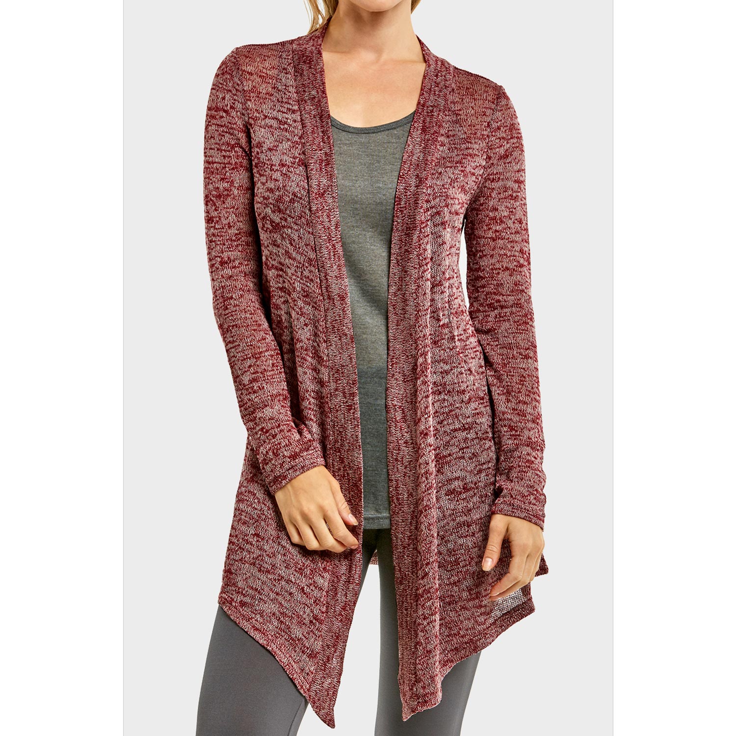 Women's Classic Long Heather Design Cardigan