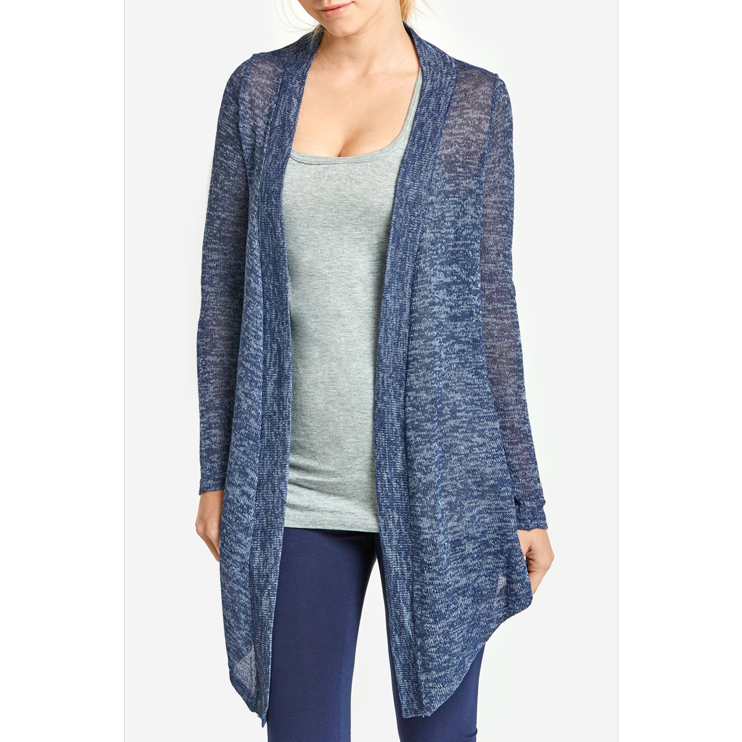 Women's Classic Long Heather Design Cardigan