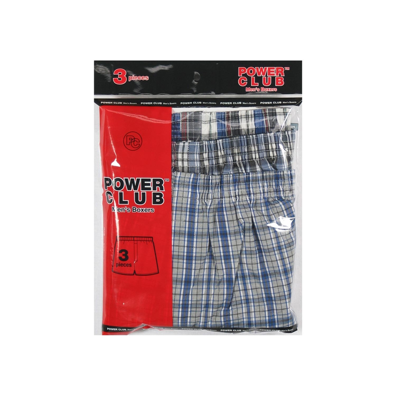 6 Pack Power Club Men's Boxers