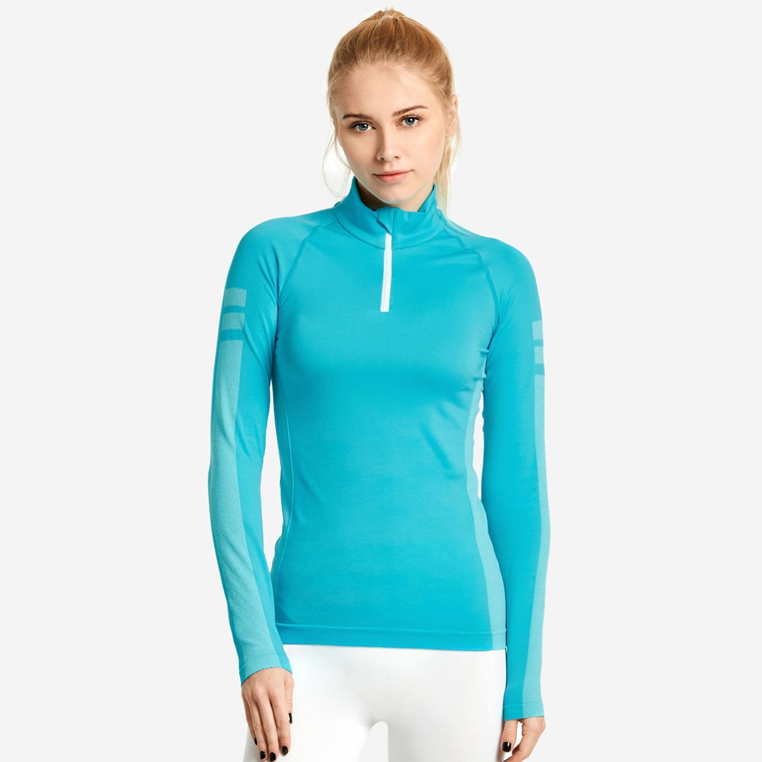 3 Pack Ladies Zip Active Pullover