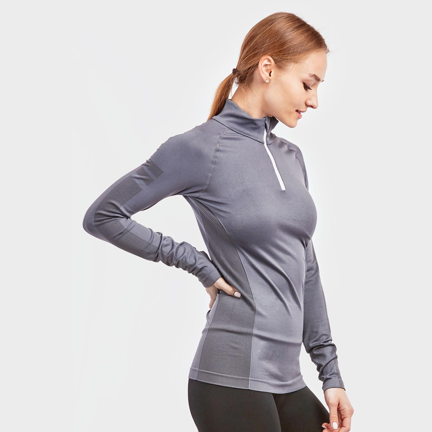 3 Pack Ladies Zip Active Pullover