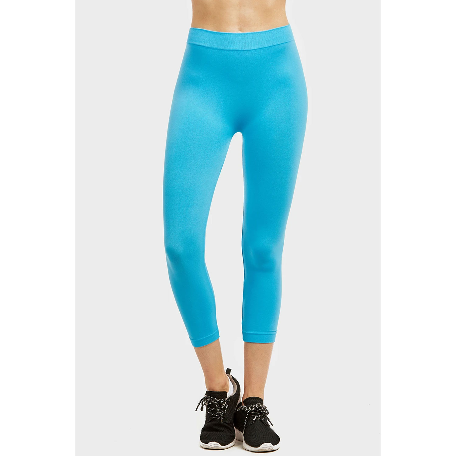 6 Pack Ladies Polyester Capri Leggings