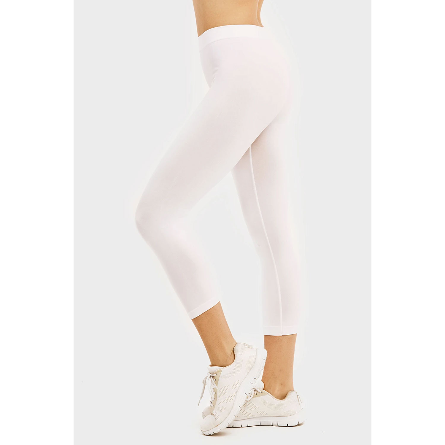 6 Pack Ladies Polyester Capri Leggings