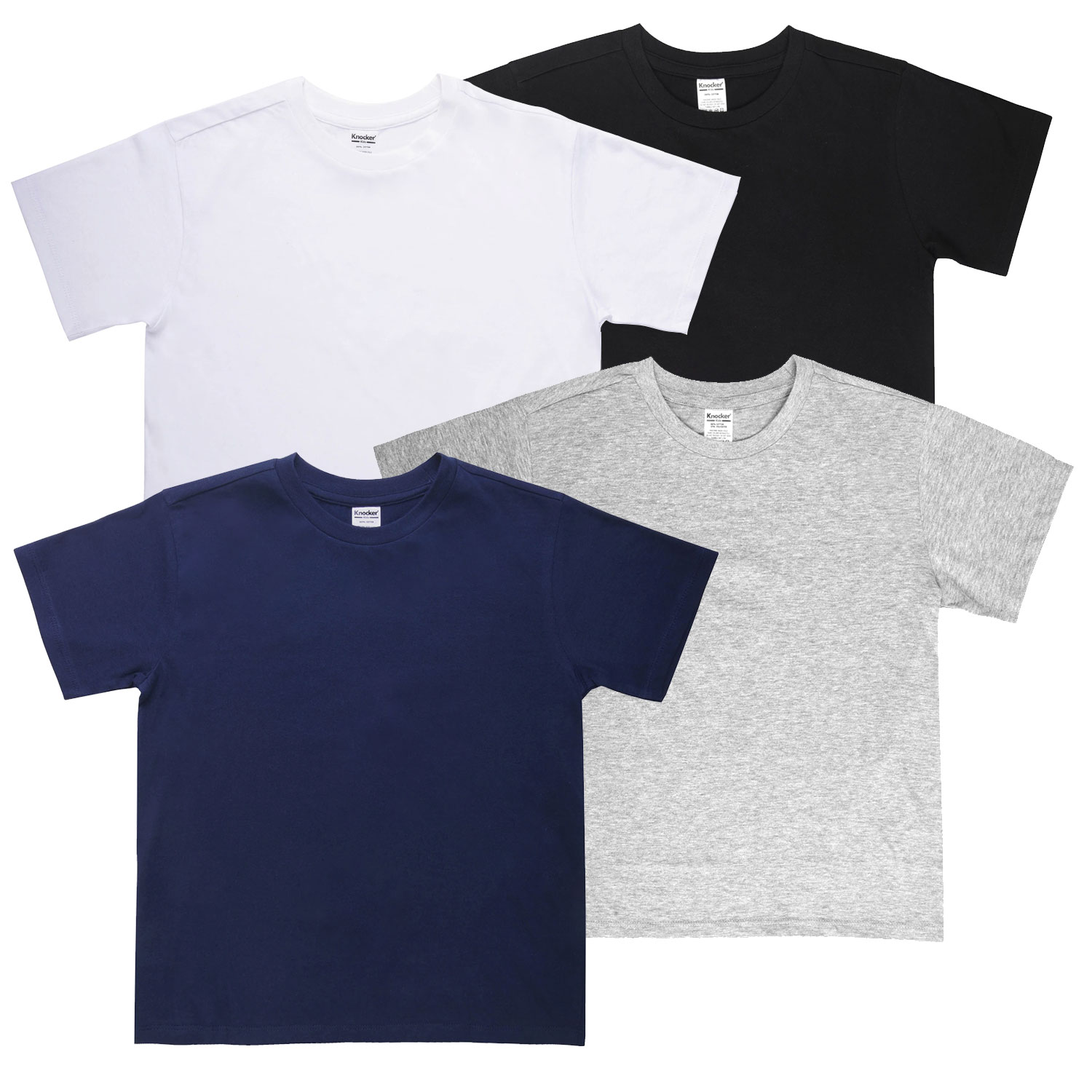 4 Pack Boy's Cotton Round Neck T-Shirt