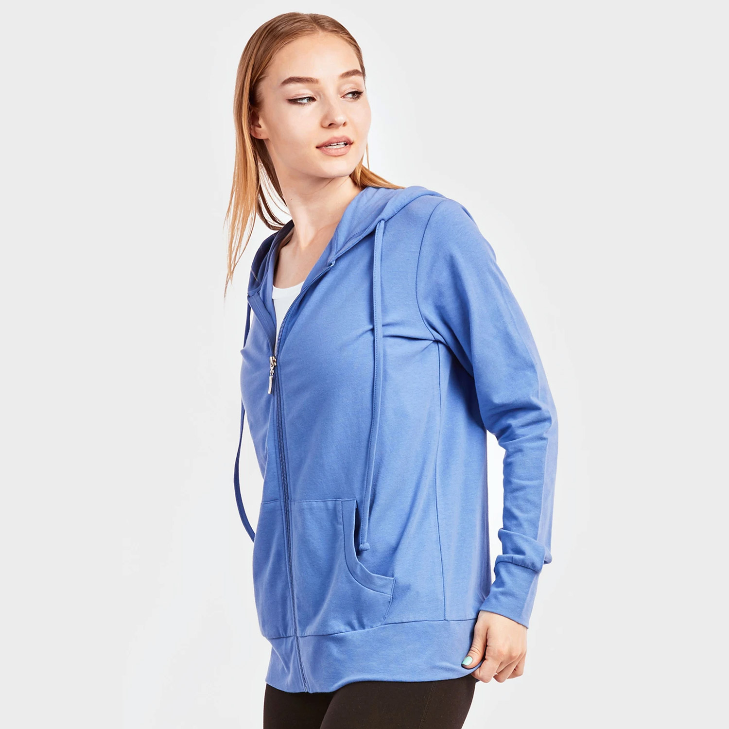 Sofra Ladies Thin Zip-up Hoodie Jacket