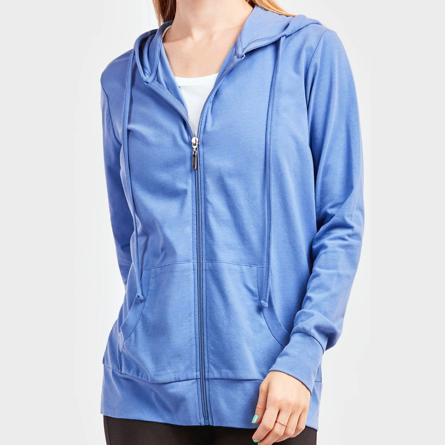 Sofra Ladies Thin Zip-up Hoodie Jacket