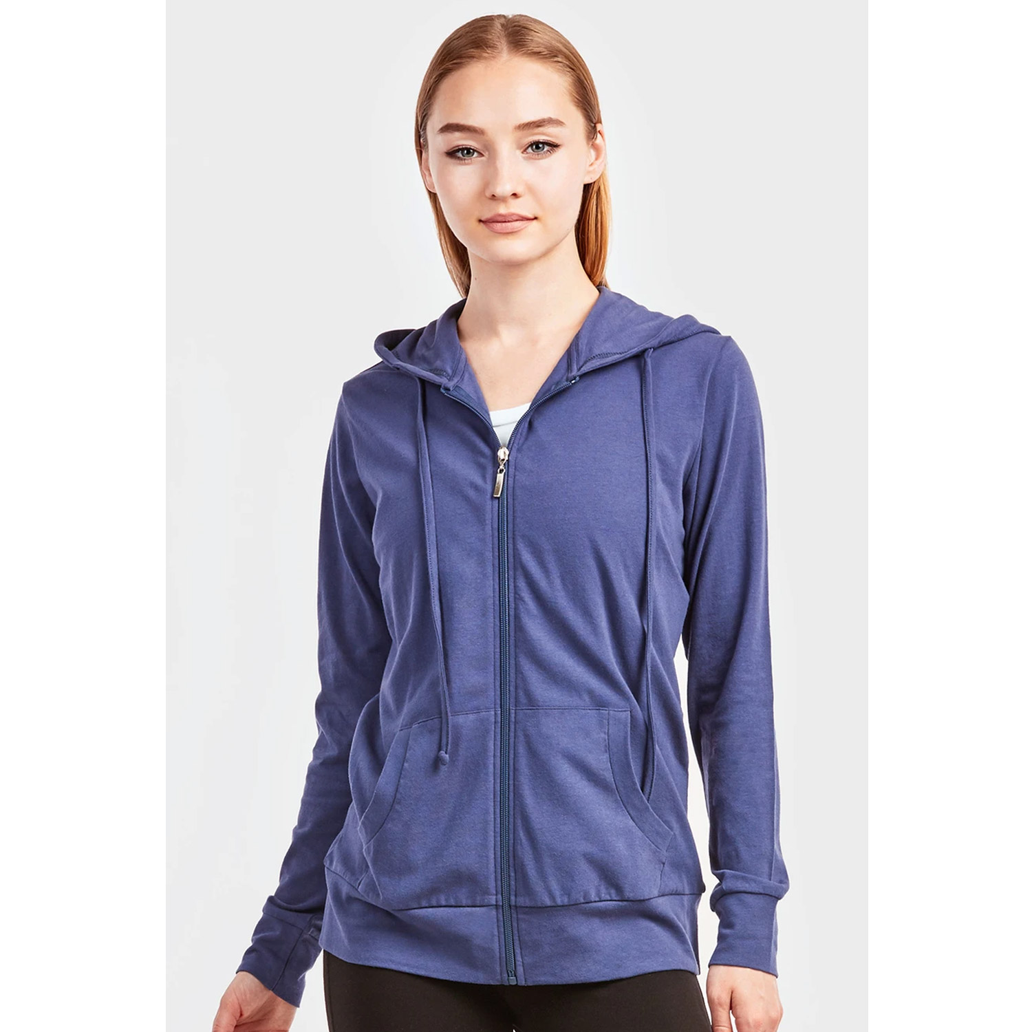 Sofra Ladies Thin Zip-up Hoodie Jacket