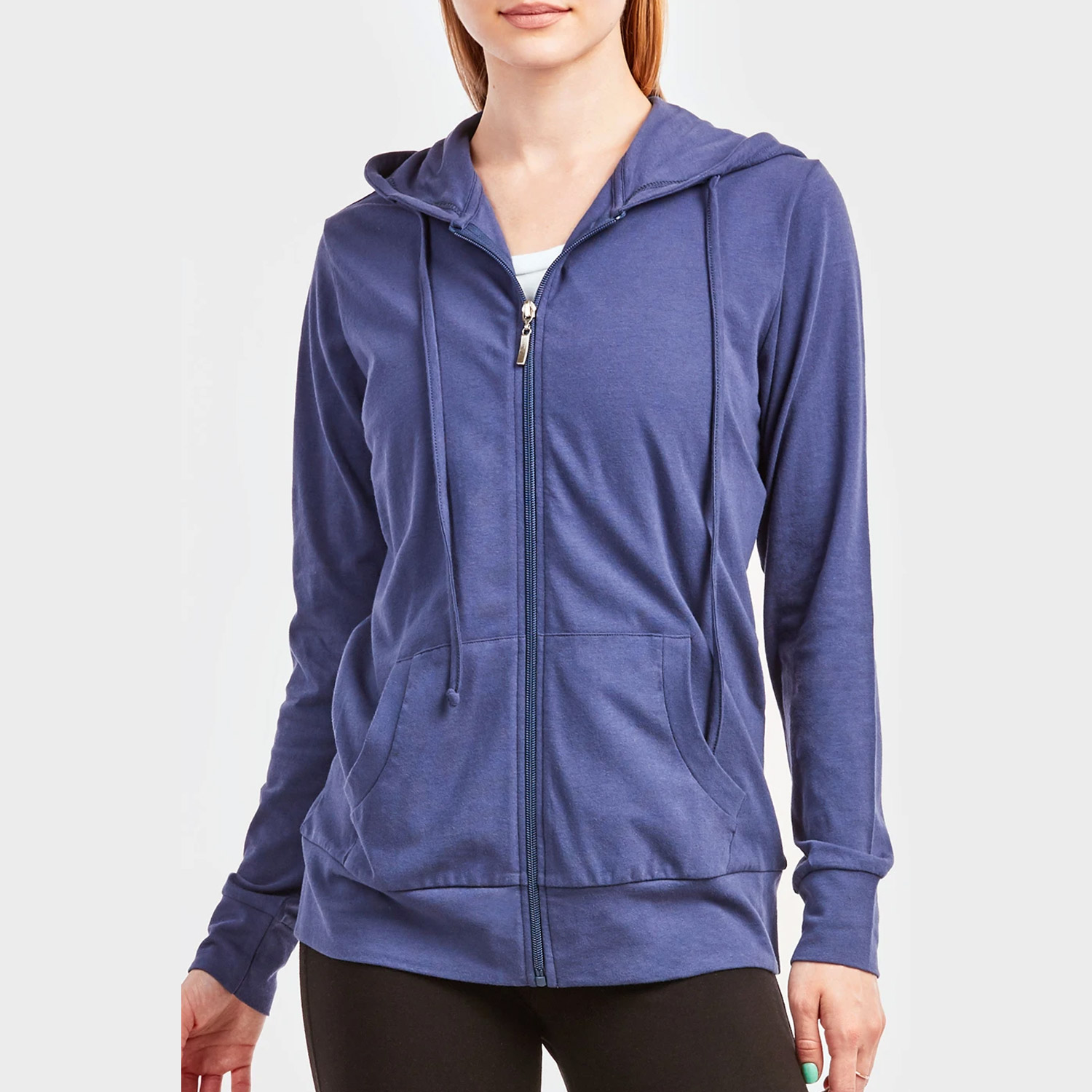 Sofra Ladies Thin Zip-up Hoodie Jacket