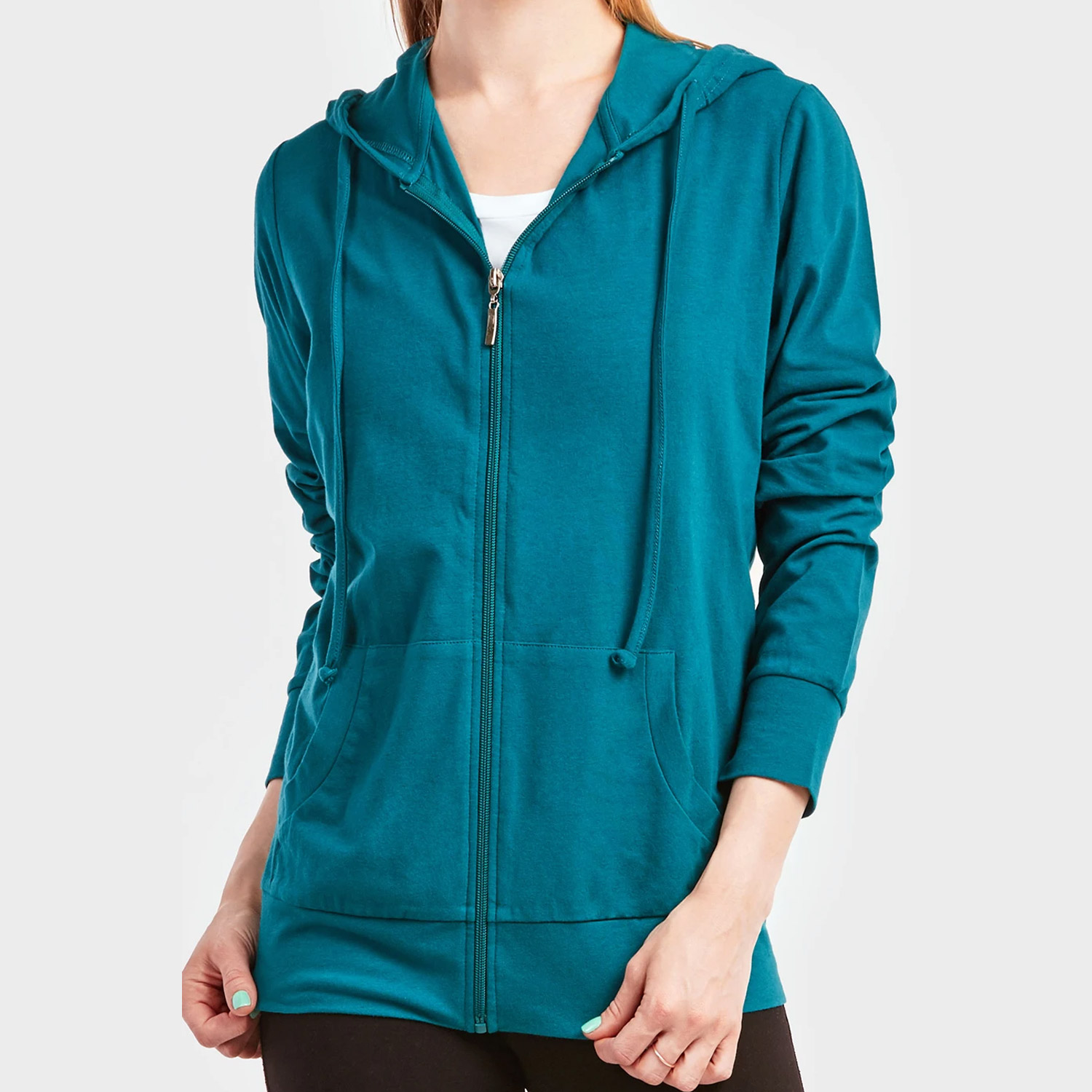 Sofra Ladies Thin Zip-up Hoodie Jacket