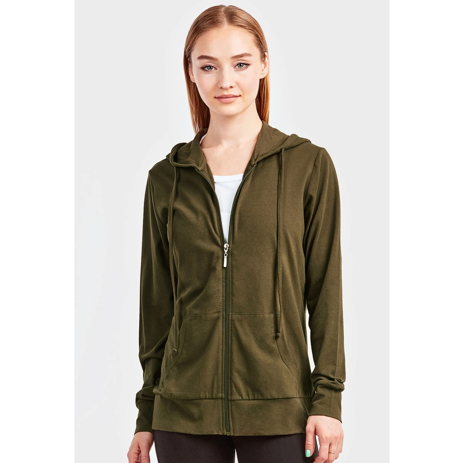 Sofra Ladies Thin Zip-up Hoodie Jacket