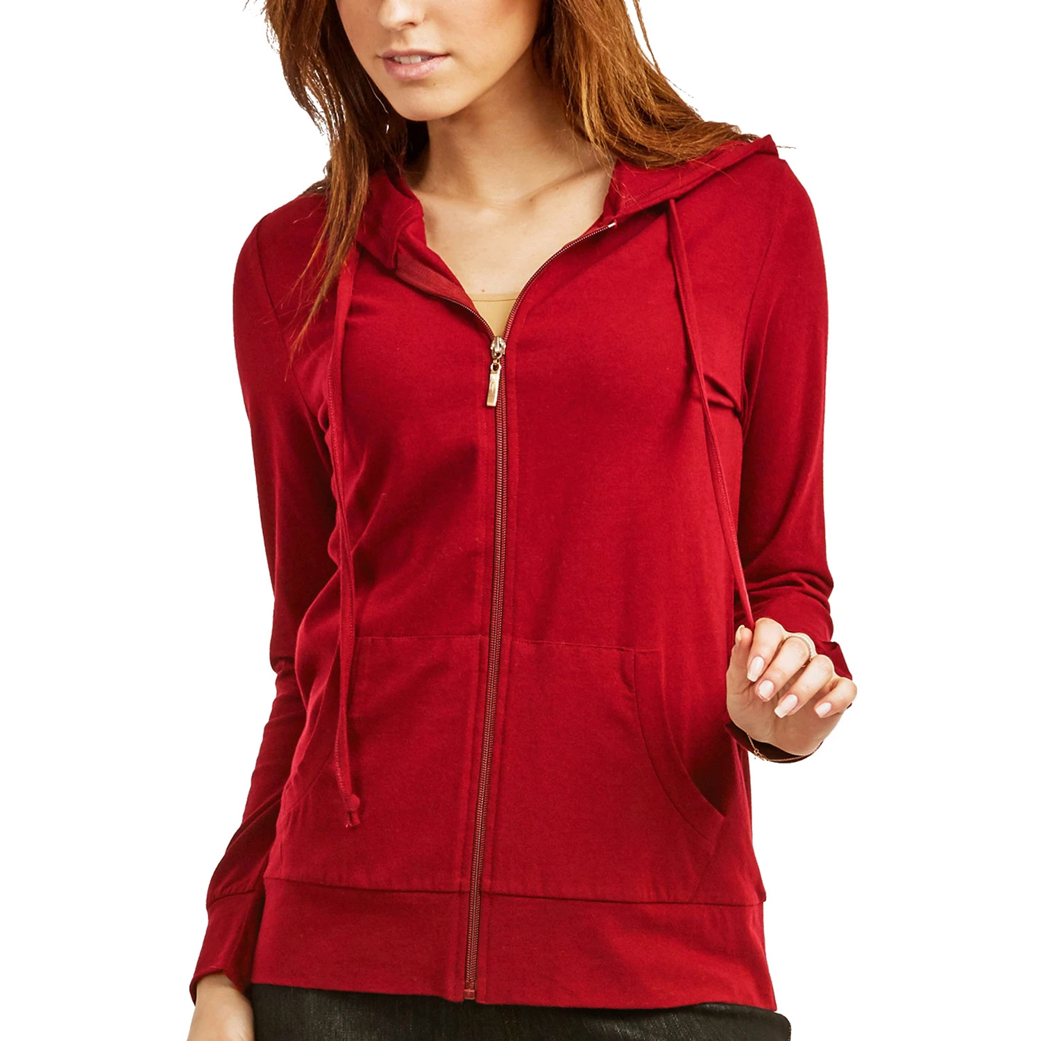 Sofra Ladies Thin Zip-up Hoodie Jacket