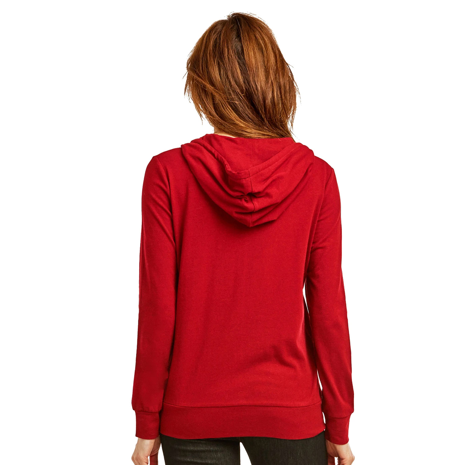 Sofra Ladies Thin Zip-up Hoodie Jacket